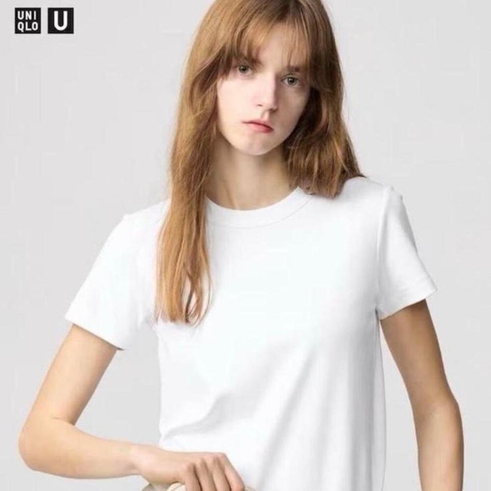 SOLD!! - UNIQLO Women's Crew Neck White T-shirt - XL